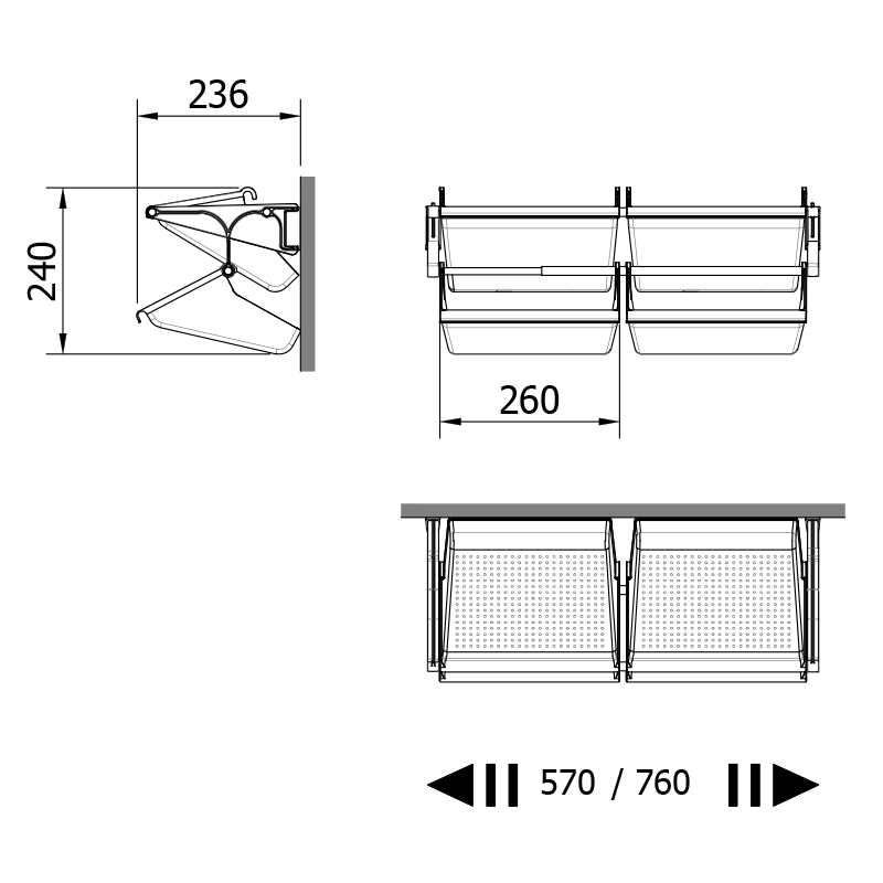 Tac extendable shoe rack with 4 trays - white-bright aluminium 3